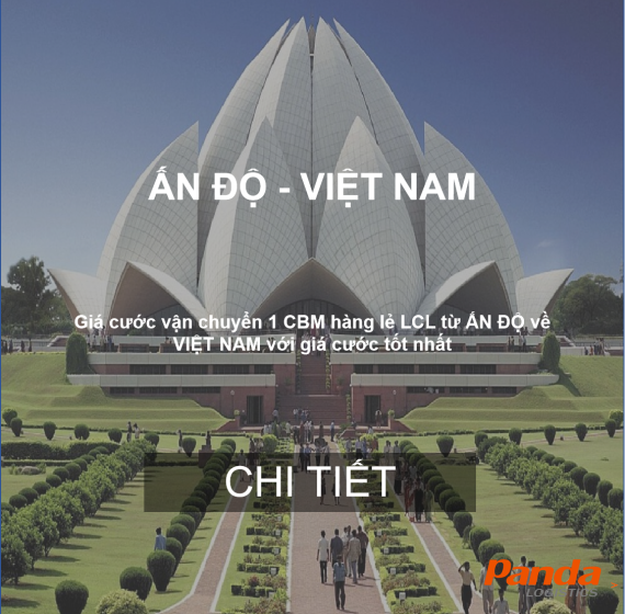GIÁ CƯỚC VẬN CHUYỂN HÀNG LẺ TỪ ẤN ĐỘ VỀ VIỆT NAM