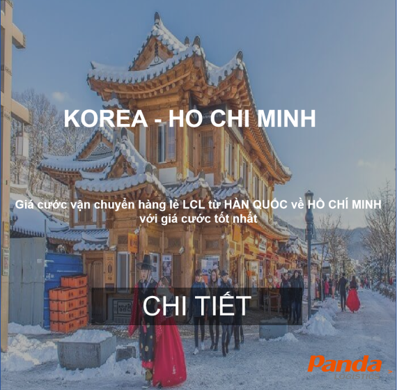 CƯỚC VẬN CHUYỂN HÀNG LẺ TỪ HÀN QUỐC VỀ HỒ CHÍ MINH