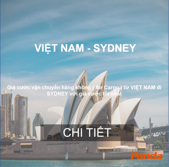 GIÁ CƯỚC VẬN TẢI HÀNG KHÔNG TỪ VIỆT NAM ĐI SYDNEY, ÚC